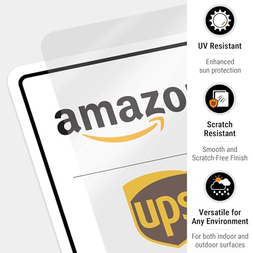 Image of Custom Package Delivery Sign, Delivery Instructions, 10x7 Inches, 4 Mil Vinyl Decal Stickers Weather Resistant, Made in USA by Sigo Signs