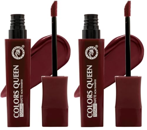 Image of Colors Queen Totally Matte Liquid Lipstick | Intense Color Payoff, Lightweight & Comfortable, One Swipe Application | Long Lasting, Non Transfer Liquid Lipstick for Women (11 - Rosewood, 7.5g)