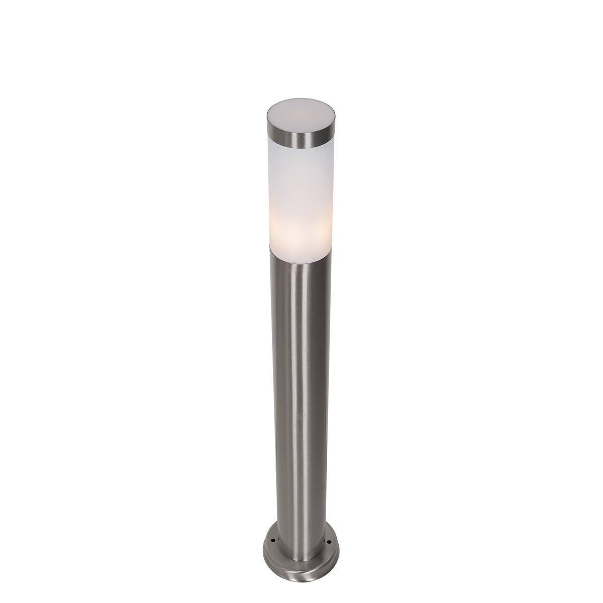 Qazqa Moderno Lámpara de poste moderna para exteriores de acero con opalino 80 cm IP44 - Rox Acero/Plástico Alargada Adecuado para LED Max. 1 x 20 Watt