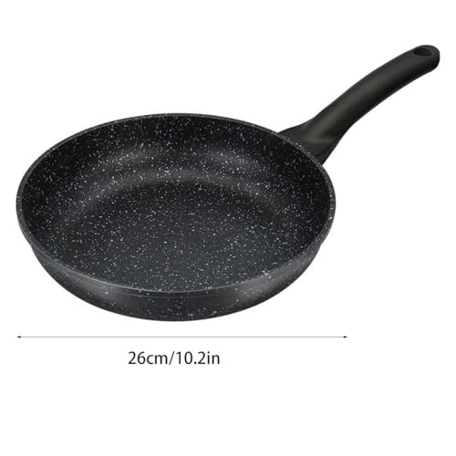 Wok antiadherente negro 10.2 pulg con mango resistente miniatura 7