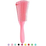 Messen Detangling Brush for Curly Hair, Hair Detangler, Afro Textured 3a to 4c Kinky Wavy for Wet/Dry/Long Thick Curly Hair, Exfoliating Your Scalp for Beautiful and Shiny Curls (1 Pack/Pink)