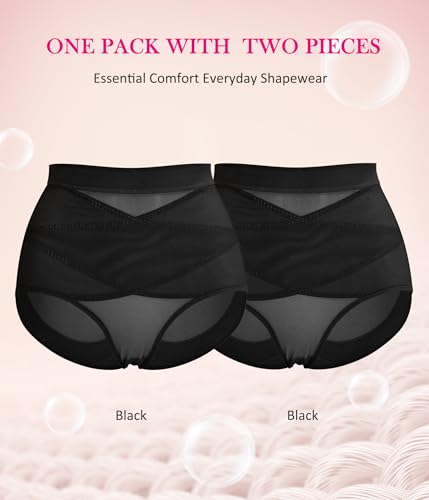 Image of Nebility 2 Piece Tummy Control Shapewear Butt Lifting Underwear for Women Lower Belly Waist Trainer Seamless Faja Body Shaper