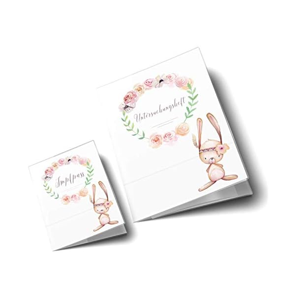 OLGS U-Heft und Impfpasshüllen 3-teiliges Set Cute Boho | Untersuchungsheft Hülle & Impfpasshülle mit Innenfächern… – Bild 3