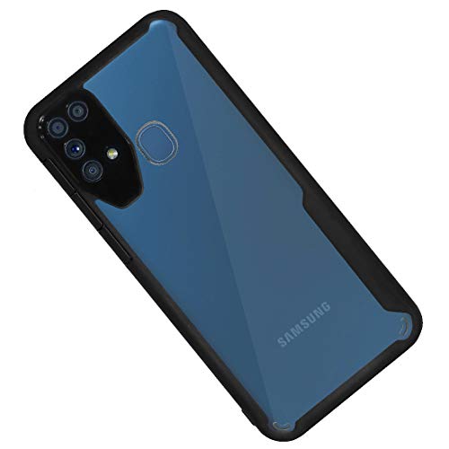 Image of Soft Shockproof Clear Case Air Cushion Hybrid Cover for Samsung Galaxy M31 Prime / M31 / F41 - Black