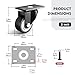 ANDUTEES 2 Inch Caster Wheels, Heavy Duty Casters Set of 4, Load 600lbs Industrial Swivel Plate Black Castors, Roller Wheels for Furniture and Workbench Cabinet Table (with Screws)