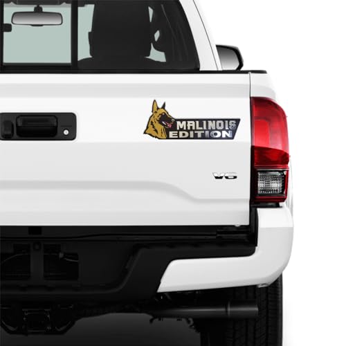 Image of Dog Edition Car Badges, 3D Dog Car Badge Laser Cutting Car Emblem, Car Exterior Emblems Badge,Cute Dogs Badge Rated Car Decals Bumper Stickers Decoration(Belgian Malinois)