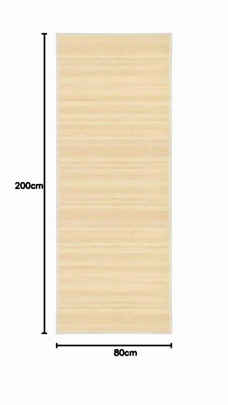 vidaXL Teppich Bambus 80x200 cm Natur