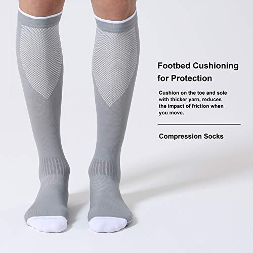 CelerSport 3 Pairs Compression Socks for Men and Women 20-30 mmHg Running Support Socks3