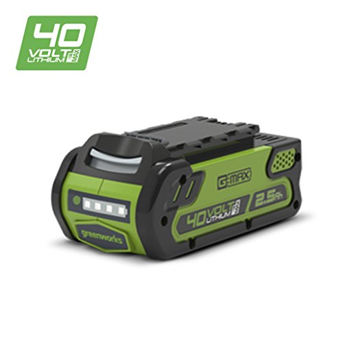 Greenworks Tools Batería G40B25 - Batería potente y recargable de Li-Ion 40V 2,5Ah, apta para todos los dispositivos de la serie de 40V de Greenworks Tools