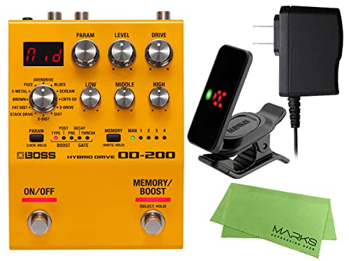 BOSS OD-200 Hybrid Drive ギターエフェクター+充電器 Amazon | BOSS ボス - エフェクター／ハイブリッド ドライブ OD