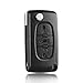 Produktbild 3-Tasten Gehäuse der Fernbedienung Typ Messer für Peugeot 207 308 407 607 807 und Citroen C2 C3 C4 C5 C6 C8 DS3 DS4 - Auto Schlüsselgehäuse, Pilot Autoschlüssel (Befestigung-Elektronikplatte)