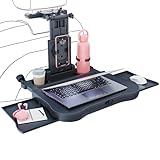 Loivnlisfe Autotisch Rücksitz Klappbar mit Getränkehalter und Handyhalter, Auto Rücksitz Tisch für Kinder und Erwachsene, Autositz Tablett für Laptop, Essen und Reisen, Belastbar bis 20 kg