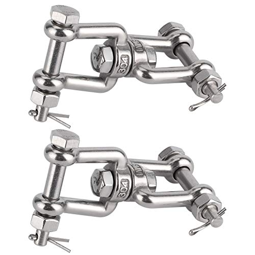 Marhynchus Grillete Giratorio de Ancla de Alta Resistencia, Grillete Giratorio de Ancla de Barco, Evita Nudos de Cuerda, Anillos Universales de Conexión, Cómodo de Usar, para Líneas de Anclaje y