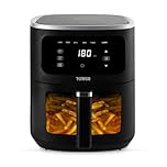 Tower T17176 Vortx Vizion 8L Air Fryer with Digital Control Panel, 6 Pre-sets, 60 Minute Timer, Shake Reminder, 1700W, Black