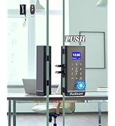 Smart Glass Door Lock,Perfiware 4in1 Biometric Fingerprint Glass Door Locks LG2315,2024 Drill-Fre...