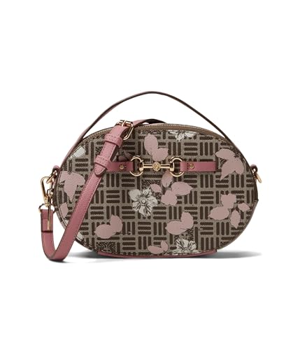 Anne Klein Oval Crossbody with Floral Overlay