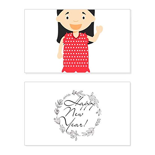 Tarjeta de felicitación de año nuevo con flores rojas que resalta tus dedicatorias