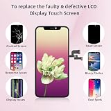 DTD Wymiana ekranu dla iPhone XS czarny, 5,8-calowy wyświetlacz LCD dotykowy Digitizer montaż z zestawem narzędzi do naprawy A1920, A2097, A2098, A2099, A2100