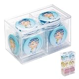 シンコハンガー(Shinkohanger)缶バッジディスプレイ&収納ケース 缶バッジ ディスプレイ 収納 コレクション 透明 クリア 積み重ね可能 スタッキング 推し活 展示 飾る 150009