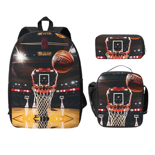Sac à dos basketball EdWal pour aller au collège avec son sac repas et sa trousse assortis