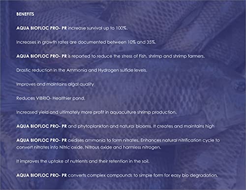 Image of Aqua Biofloc Pro-PR, Ultra Probiotic Supplements for Aqua Biofloc Systems, Aquaculture Feed Supplement with 50 Billion CFU - Per Gram - (1 Kg)