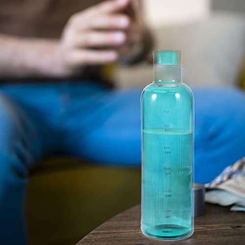 Bouteille d'eau portable en verre 500ml YARNOW verte avec indicateur - 5