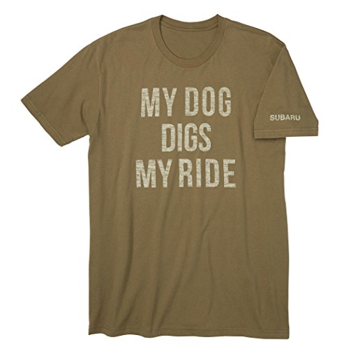 Subaru T Shirt Official Genuine My Dog Digs My Ride Tee Shirt Forester Sti WRX + (XXXL) Green