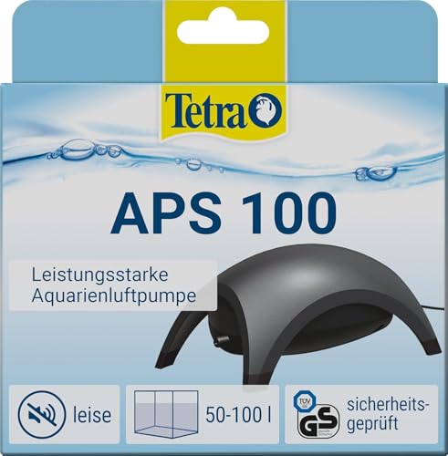Tetra APS 100 Aquarium Luftpumpe - leise Membran-Pumpe für Aquarien von 50-100 L, schwarz