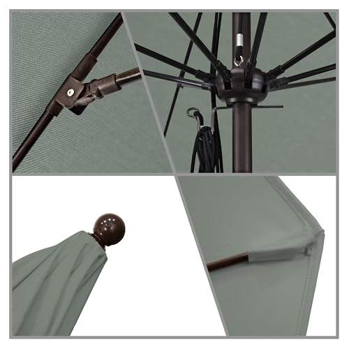 California Umbrella 11' Rd. Venture Series Contract Grade Patio Umbrella, Pulley Open, Bronze Finish, Sunbrella Spa by California Umbrella - Image 3