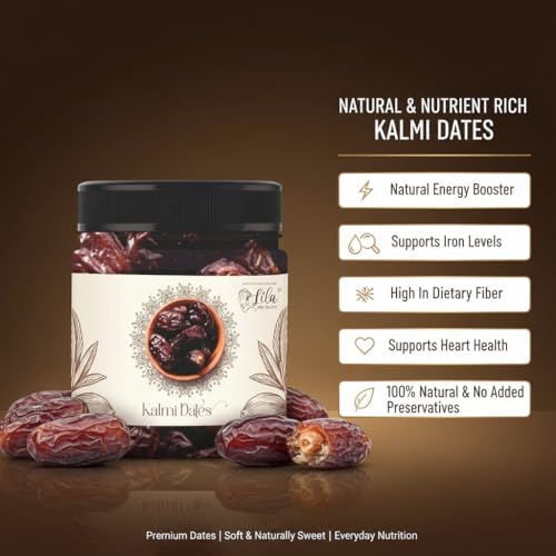 Image of LILA DRY FRUITS Kalmi Dates 100 gms Fresh, Tasty And Healthy Khajur | 100% Natural kajoor | High In Dietry Fibre, Rich in Iron, Vitamins, No Preservatives & Added Sugar Perfect for Gifting