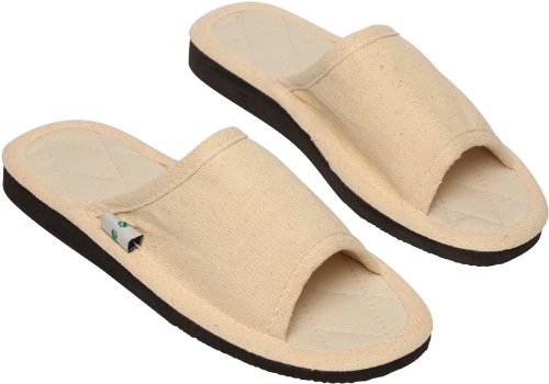 Preisvergleich Produktbild Spinnrad Zimt-Latschen Baumwolle, natur 41-42