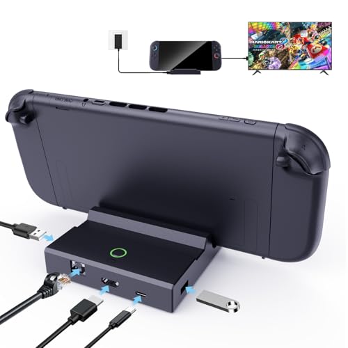 【2025年新登場】For ASUS ROG Xbox Ally/ROG Xbox Ally X/Switch 2 ドック テレビ接続出力 スイッチ 2 対応 ドック 直接にTV出力 ドック多機能 4K@60Hz Type-C to HDMI変換 4in1