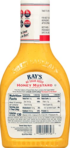 Sweet Baby Ray's No Sugar BBQ Sauce Set - Honey Mustard 16Oz, Original 18Oz and Sweet & Smoky 18Ooz, Pack of 3 for Flavorful Grilling and Culinary Adventures Galore (Variety Pack)