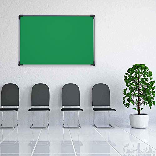 Image of Nechams Hexa Lite Series Fabric Notice Pin-Up Soft Board /Bulletin Board for Office, School, College, Institution and Home ect. Size: 1.5 feet x 2feet / 45 cm x 60 cm (Green Color)