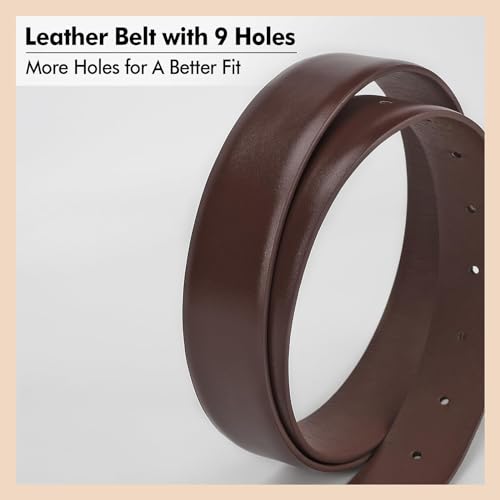 WHIPPY Women's Leather Belts for Jeans Pants Fashion Ladies Belt Gold Buckle Belts for Women4