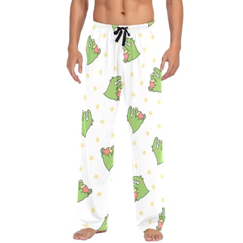 Funny Crocodile Mens Pajama Pants Mens Pj Pants Comfy Cotton Pj Long Pant for Men with Pockets Size S-XXL2