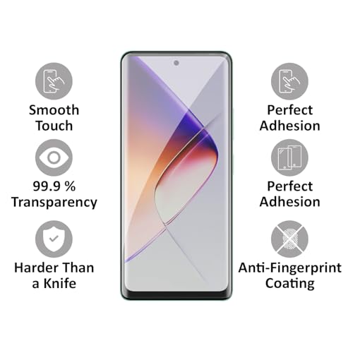 Image of AIBEX UV Curved Tempered Glass for Infinix Note 40X 5G| Full Screen Edge-to-Edge Protection | UV Glue & UV Light Included | 9H Hardness | Anti-Bubble | Scratch Resistant | HD Clarity
