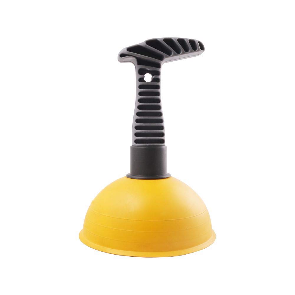 Classy Touch Sink Plunger with Ergonomic Handle, Kitchen Cleaning Tool - 17 cm, Yellow