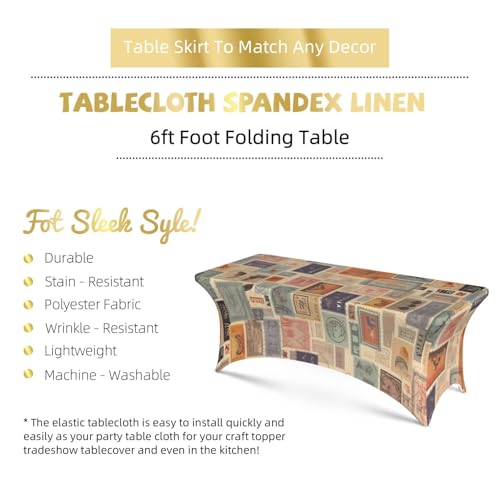 Nappe extensible pour table rectangulaire de 1,8 m lavable pour mariage et banquet - 6