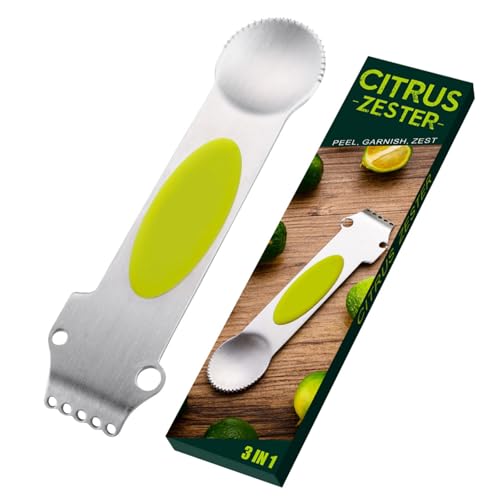 Zesteur d'agrumes 3 en 1 - Éplucheur de citron - Trancheuse multifonction - Gadget de cuisine