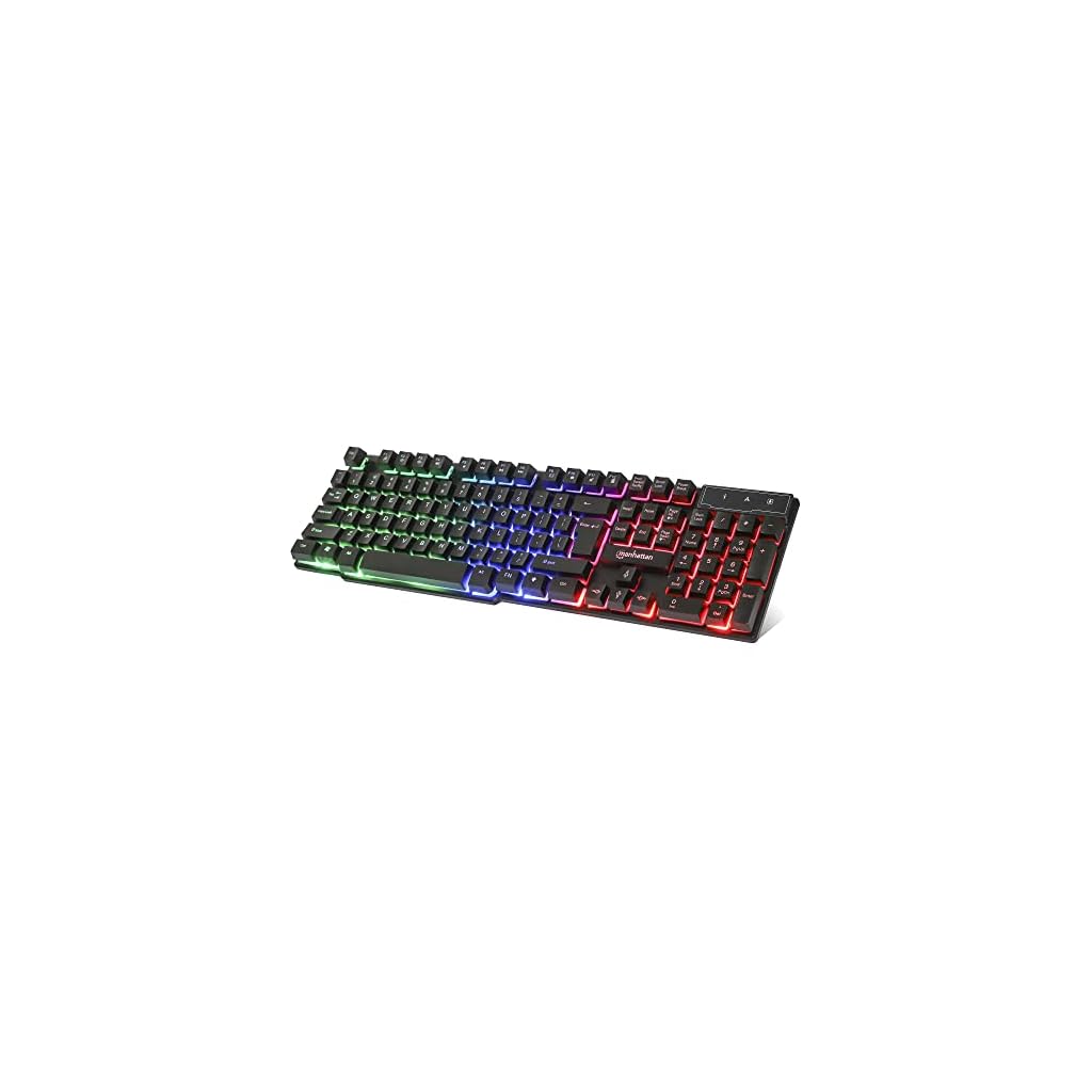 Manhattan-Wired-Membrane-Gaming-Keyboard--with-Backlit-RGB-LED-USB-A-Connection-Quiet-Keystrokes-12-Multimedia-Function-Keys-for-Computer-PC-Desktop-Gamer--3-Yr-Mfg-Warranty-180603