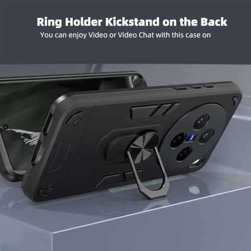 Image of NDCOM for Vivo X200 Back Cover | Precision Fit X200 Back Cover | Shockproof Ring Holder Case