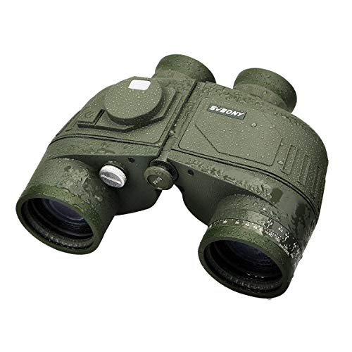 SVBONY SV27 Military Binocular for Adults 7x50 Waterproof with Bak4 Porro Prism Rangefinder