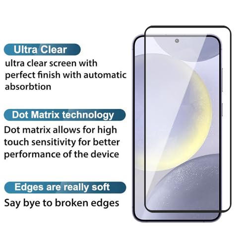 Image of POPIO Military-Grade Gorilla Tempered Glass For Samsung Galaxy S24 Plus / S25 Plus (Black) 9H Hardness, Edge-to-Edge Full Coverage, Anti-Scratch, Bubble-Free, Ultra Clear HD Glass, Oleophobic Coating, Face ID Compatible