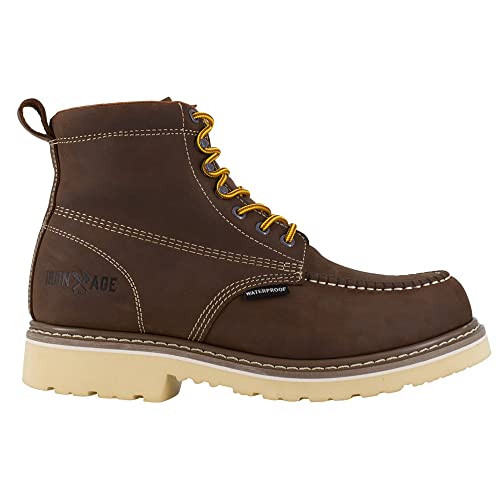 Iron Age Men's Solidifier 6 Inch Soft Toe Waterproof Work Boot Brown - 10.5 Wide