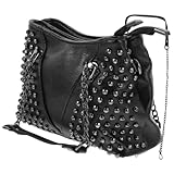 Excellence matérielle : fabriqué à de cuir pu, ce sac offre un doux et une durabilité, garantissant qu'il reste un accessoire fiable malgré l'usure , sac bandoulière, sacs à main cloutés