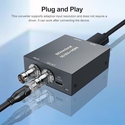 Image of BiDirect HDMI /SDI Converter,3G Micro SDI /HDMI BiDirectional Converter Built in ESD Protection Circuit,Adaptive Input Resolution and Stereo Audio De-embedder for Camera Monitor Projector 1080P