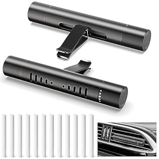 EORRZZY 2 Packs Custom Car Air Freshener Diffuser Vent Clips with 12 Refill Sticks for Cars, Office, Kitchen, Bathroom, Pet Basic Refillable Kit Essential Oil Diffusers Car Accessories for Women Men