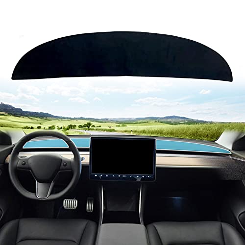 BoxCheer Dashboard Cover Suitable for 2017-2023 Tesla Model 3/2020-2023 Model Y Upgraded Suede Non-Slip Dash Mat Interior Accessories