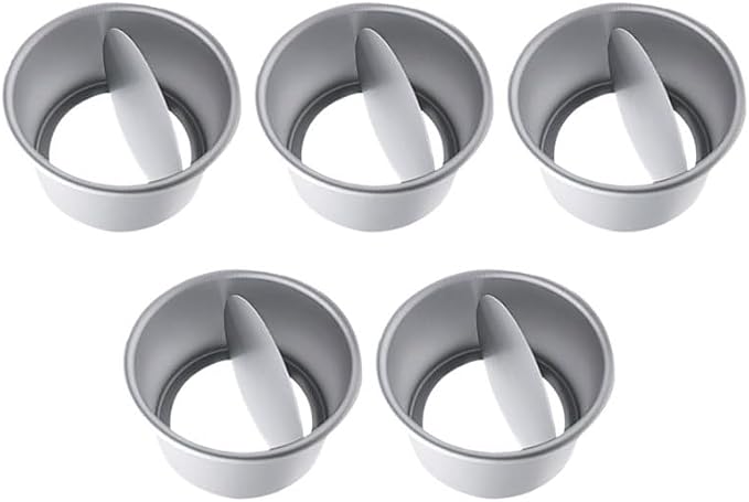 Artibetter 5pcs Round Cake Pans Set Anodized Aluminum Alloy